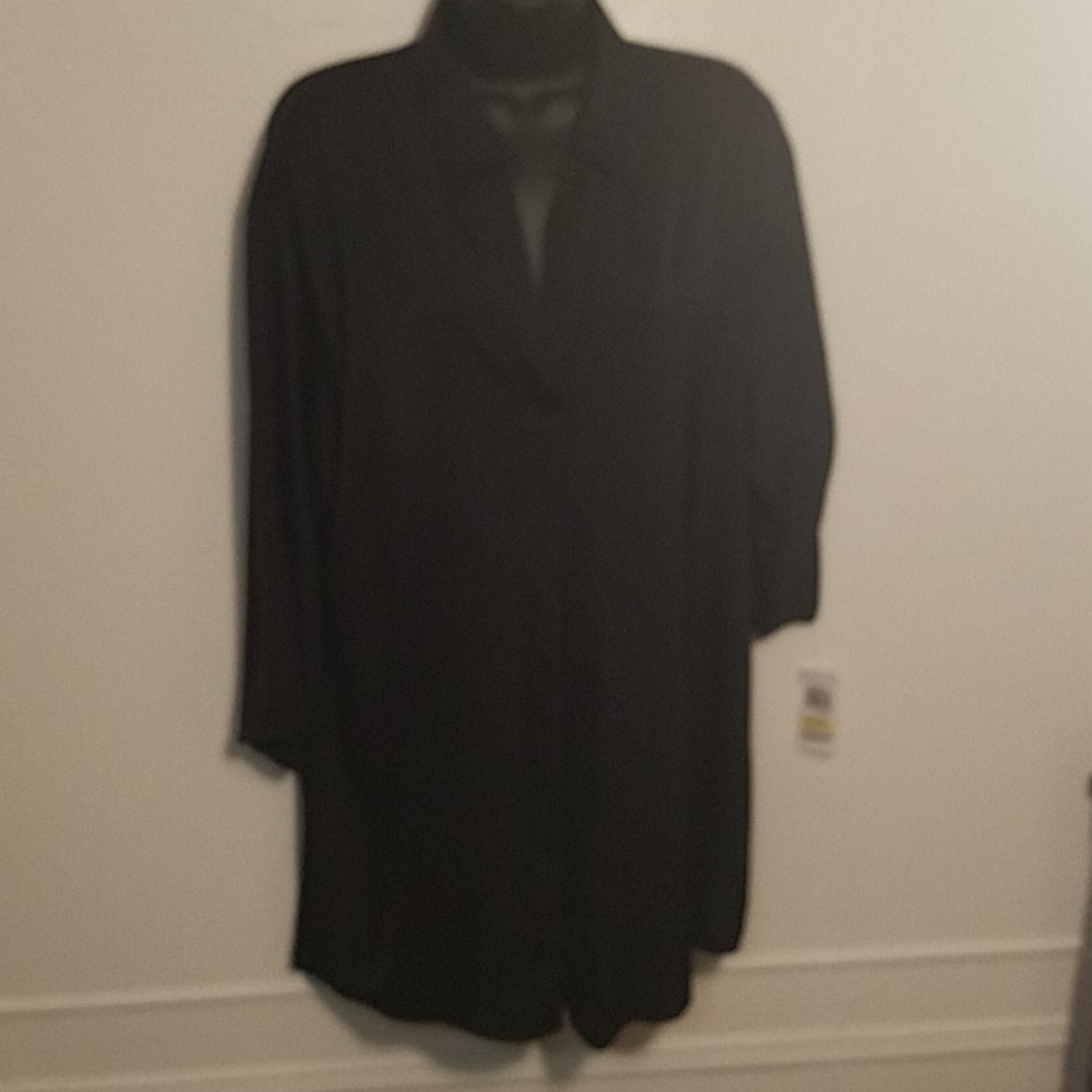 Alfani Women's Pajama Button-Down Bed Jacket